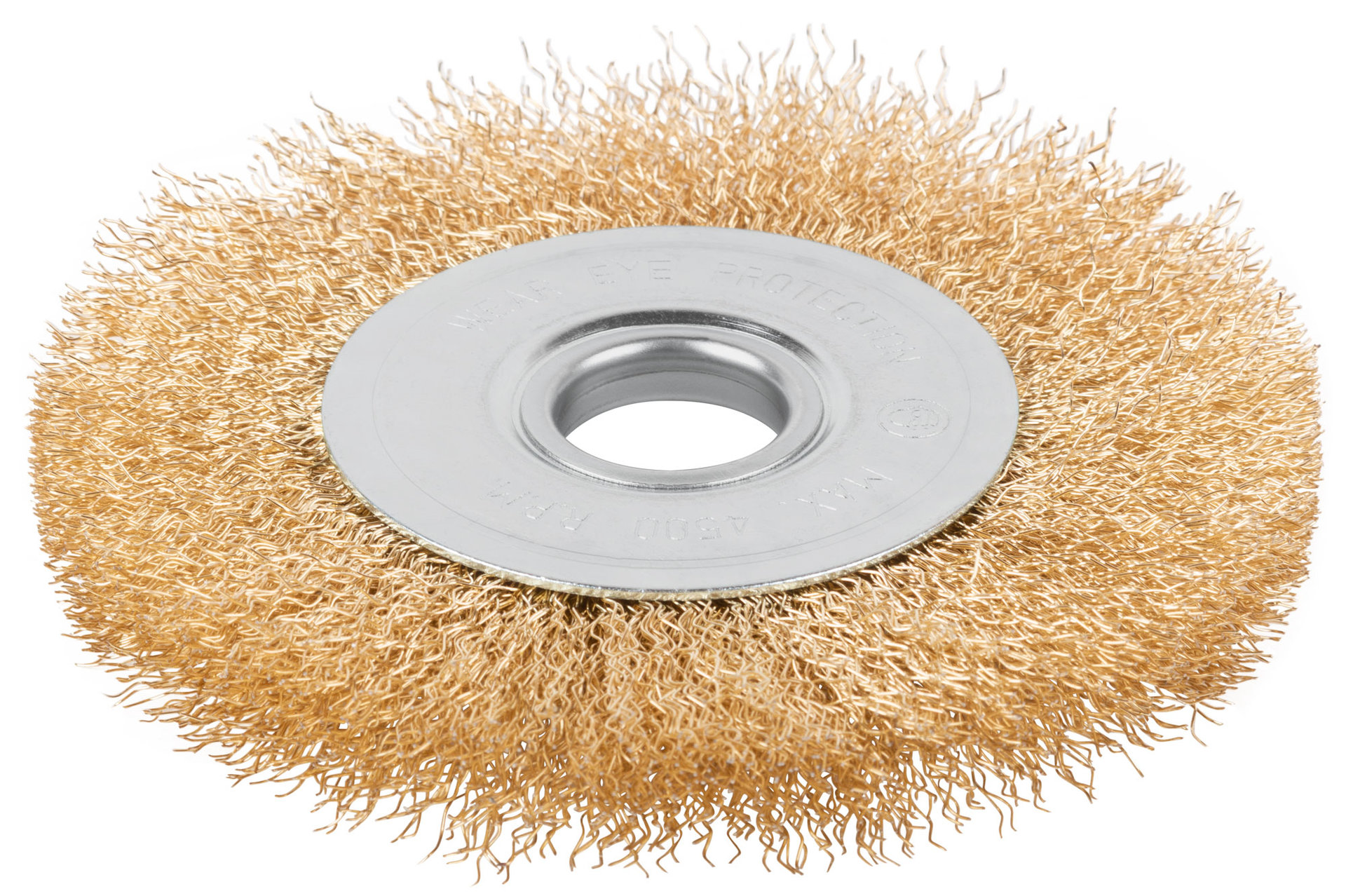 Щетка для УШМ, посадка 22,2 мм, тип Плоская, латун. витая проволока 0,3 мм, 125 мм, блистер, CUTOP Profi (82-904)