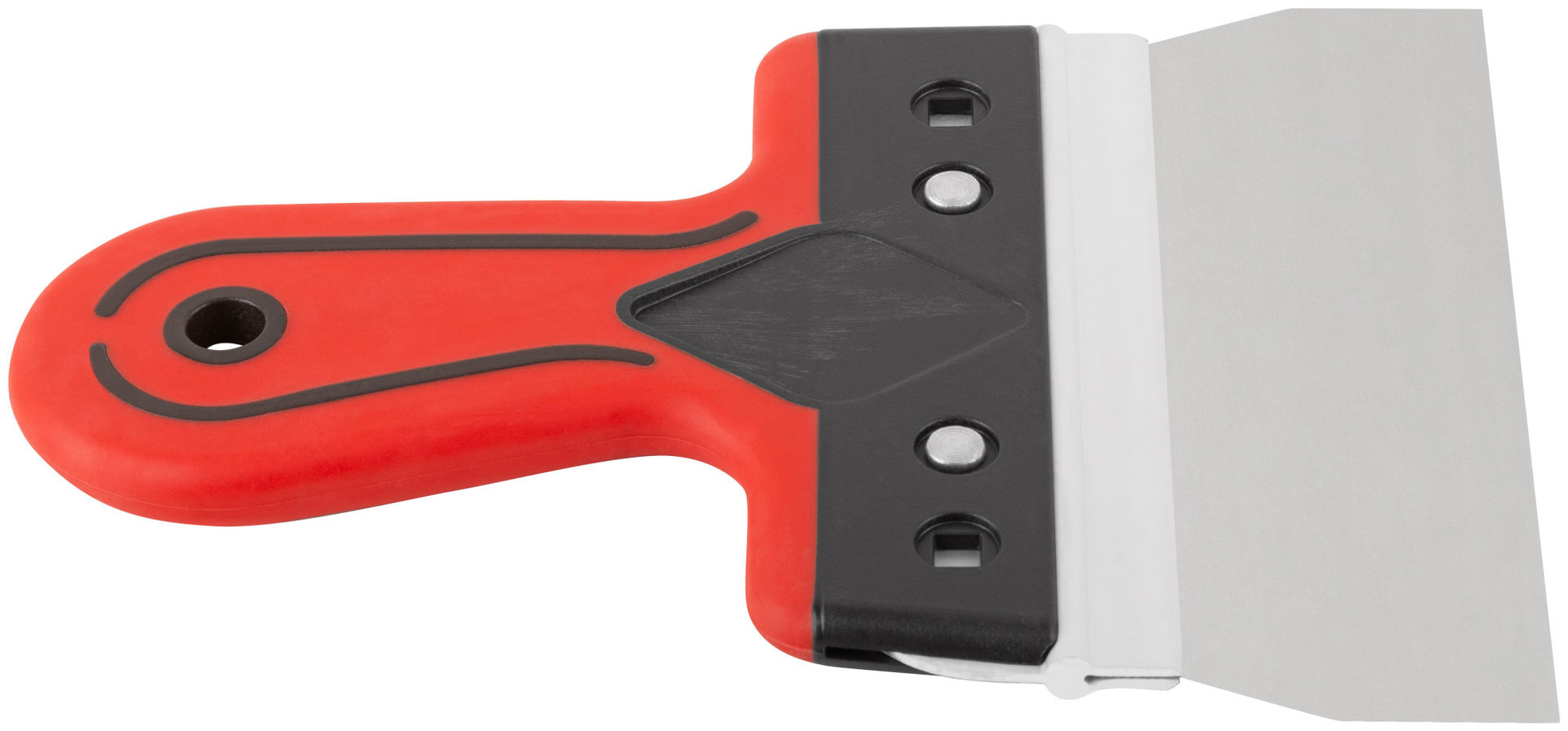 Шпатель фасадный Профи, нержавеющая сталь, прорезиненная ручка 150 мм (06421)