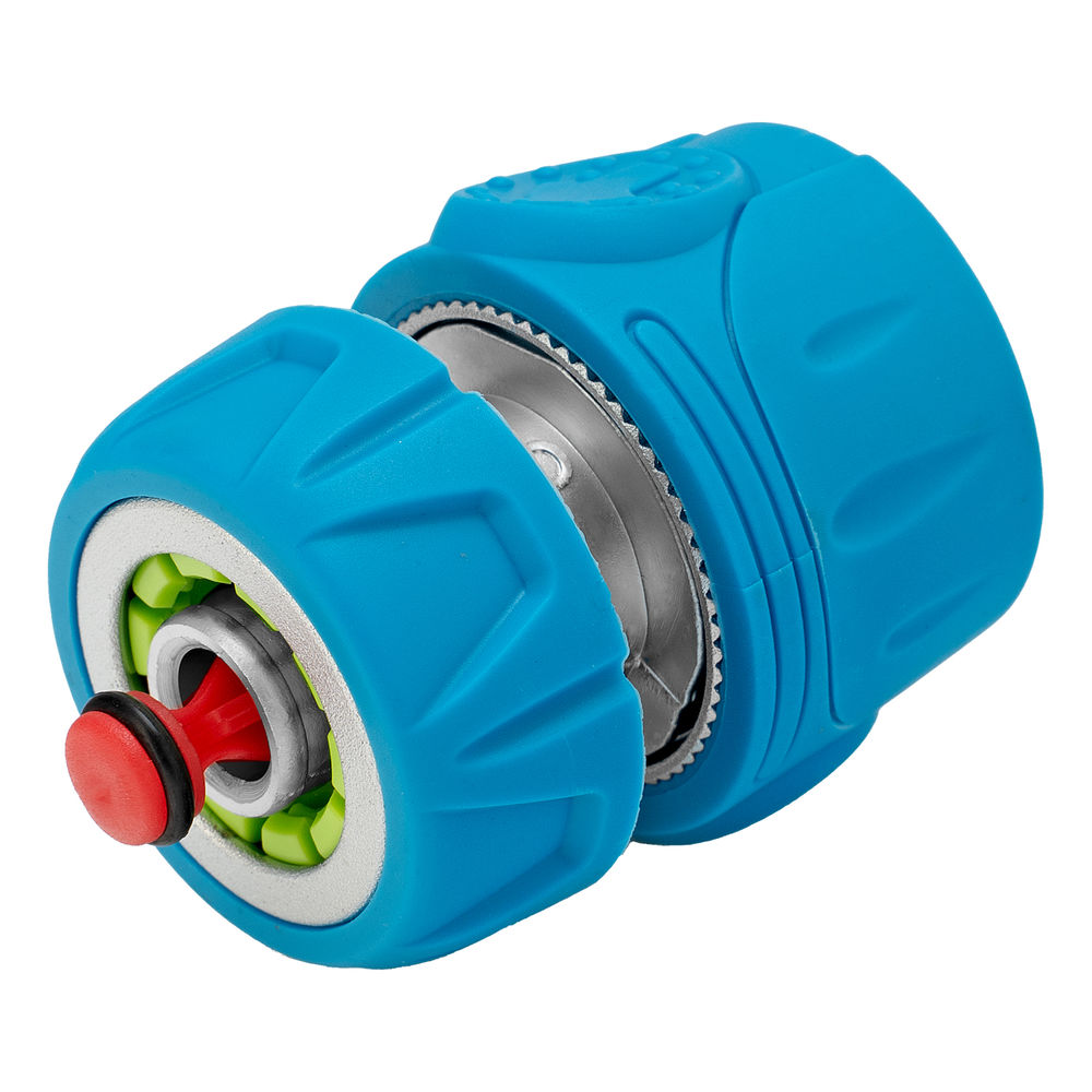 Соединитель быстросъемный 1/2, аквастоп, алюминий, TPR, LUXE Palisad (65835)