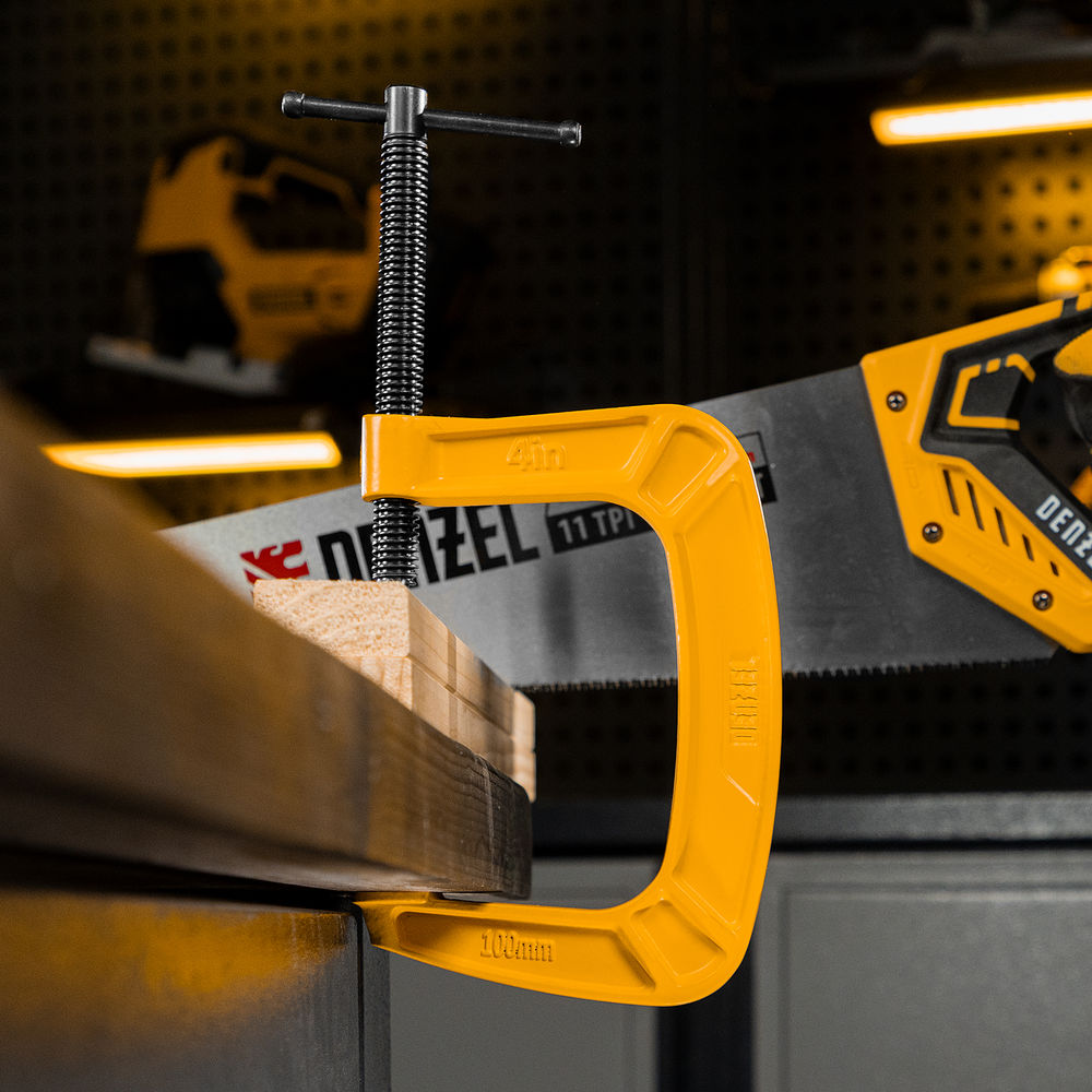 Струбцина G-образная, усиленная, 100 мм Denzel (20643)