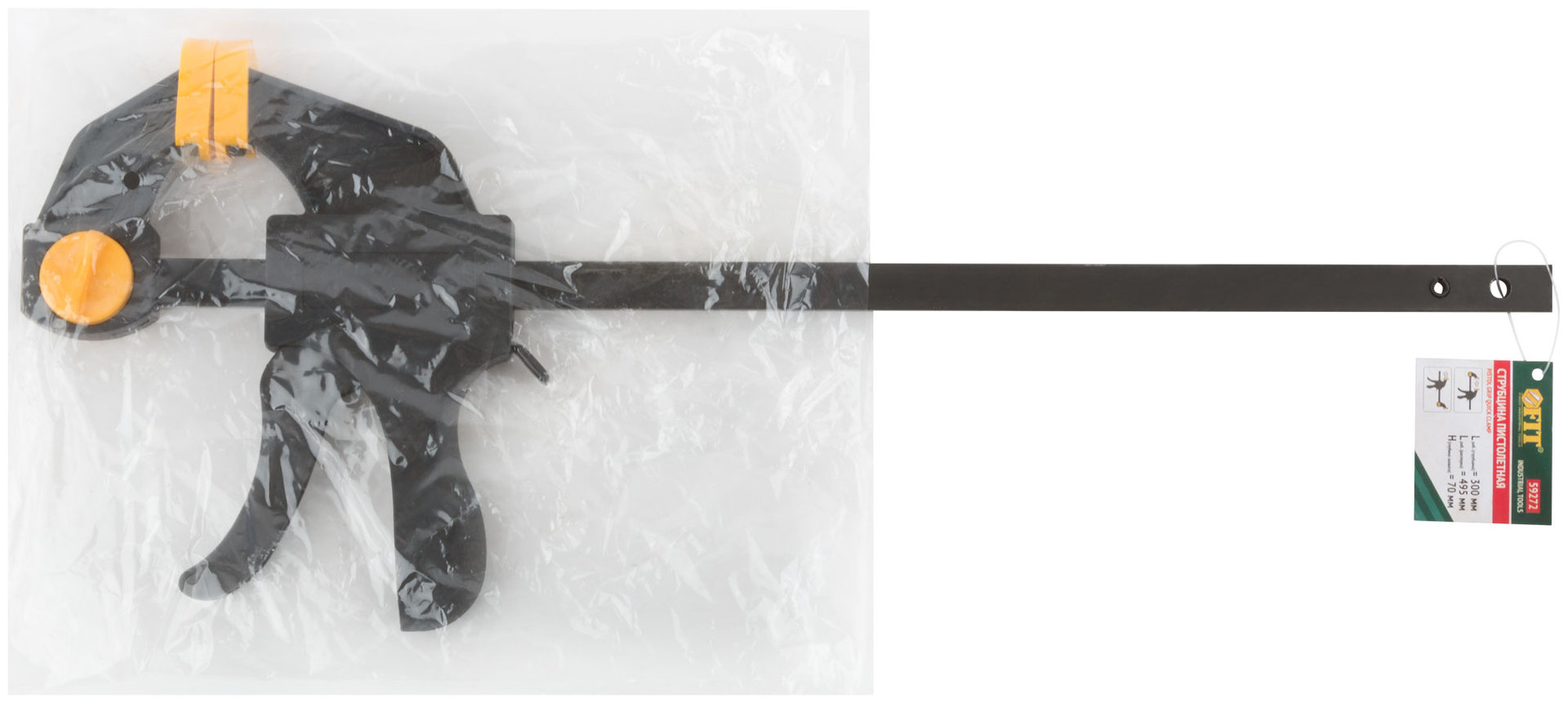 Струбцина нейлоновая пистолетная 300х495х70 мм (59272)