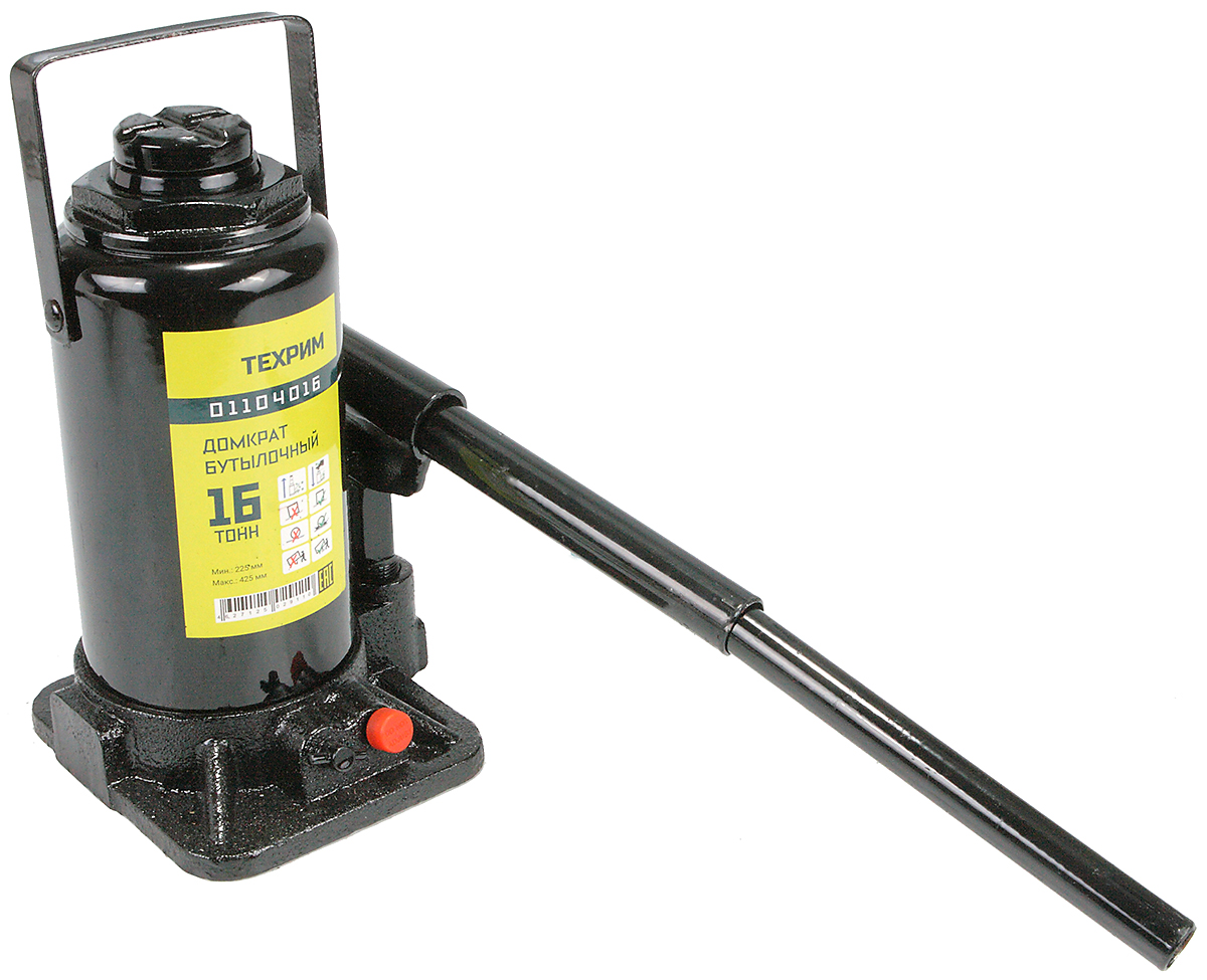 Домкрат бутылочный г/п 16 т 225-425 мм ТЕХРИМ 01104016