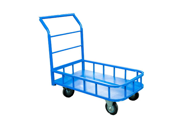 Тележка платформенная TOR ТП-МБ (600х1000) с бортами (колеса 160 мм) (1012417)