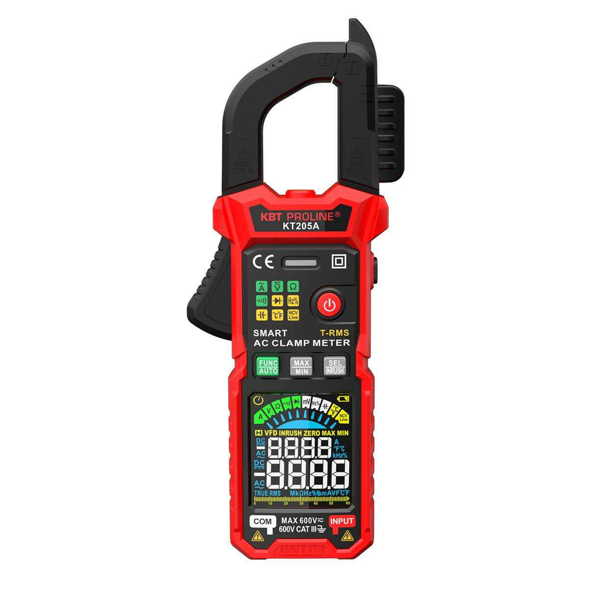 Токовые клещи цифровые КТ 205А серия PROLINE (КВТ) (90385)