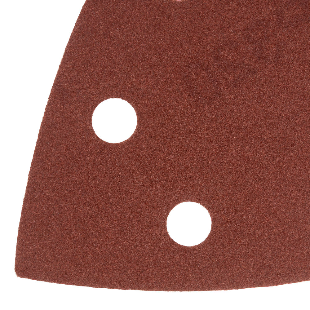 Треугольник абразивный на ворc. подложке под липучку, перф., P 320, 150х150х100 мм, 5 шт. Denzel (738677)