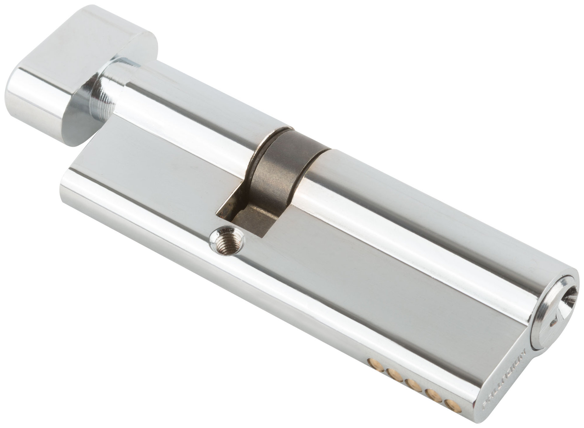 Цилиндровый механизм PALLADIUM асимметричный, 90 мм, ключ-завертка, хром (67247)