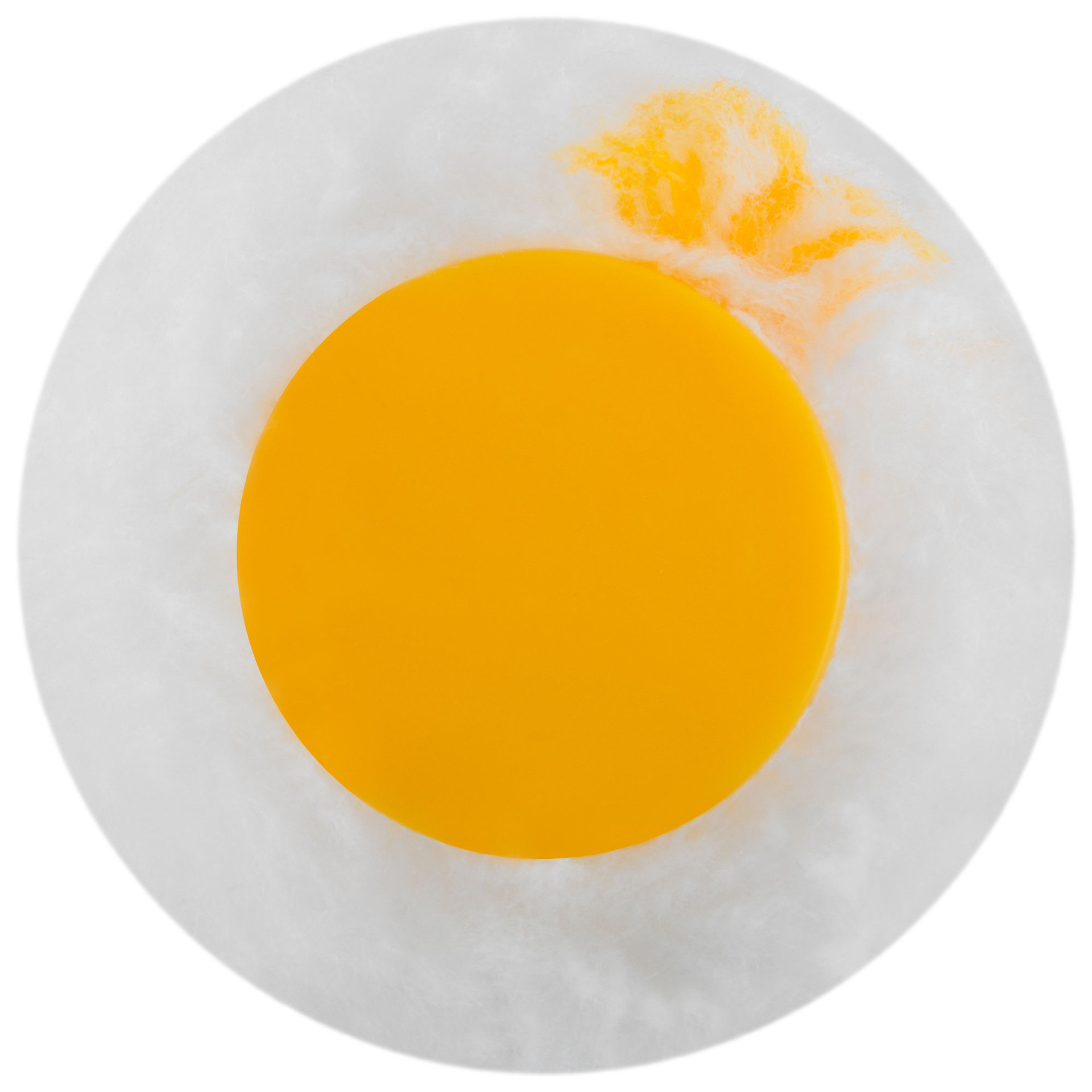 Валик полиакриловый белый с желтой полосой миди, диам. 30/54 мм; ворс 12 мм, 150 мм (02622)