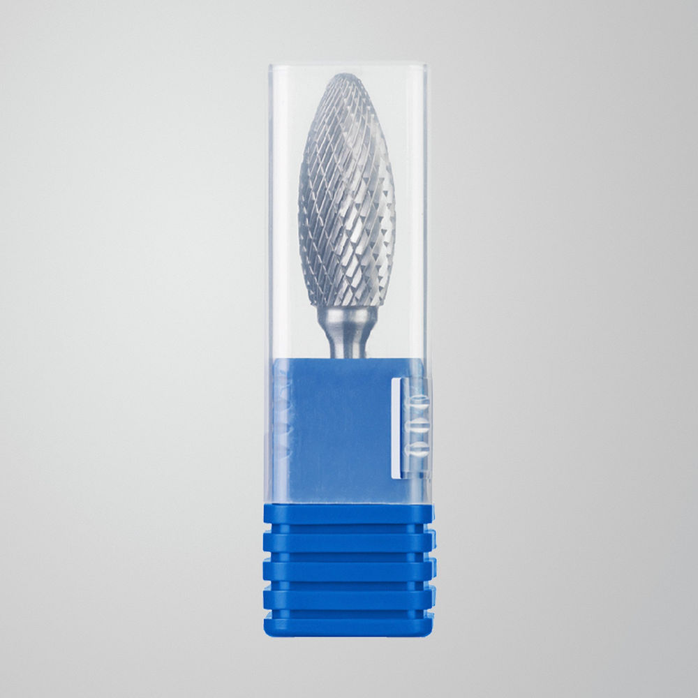 Борфреза твердосплавная 16?36 мм тип H пламя радиус 2.5 мм хв-к 6 мм Профессионал ЗУБР 28807-16-36