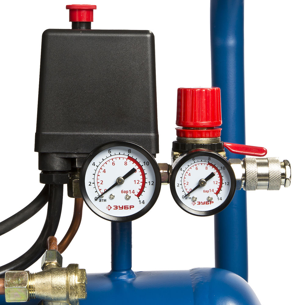 Компрессор масляный 240 л/мин, 24 л, 1500 Вт ЗУБР Профессионал ЗКПМ-240-24-1.5