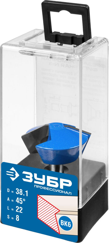 Фреза кромочная конусная 38.1?22 мм ЗУБР Профессионал 28725-38.1-45