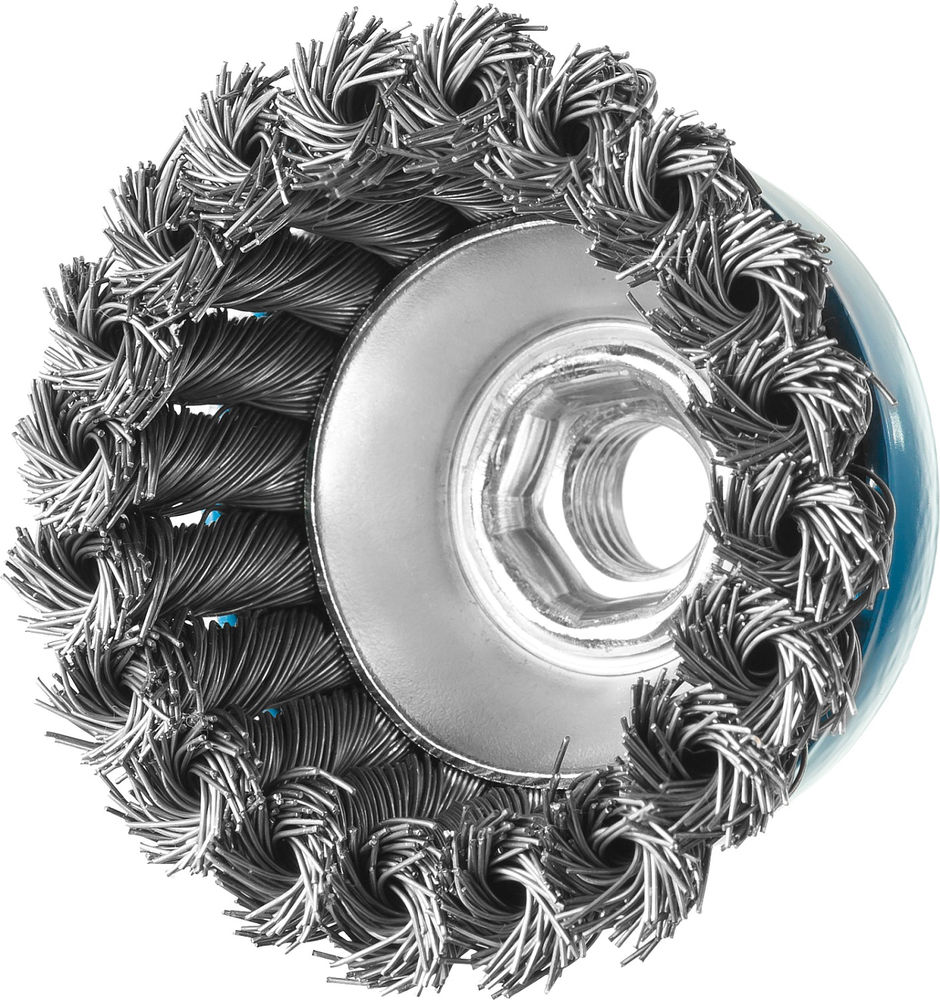 Щетка-крацовка чашечная для УШМ 80 мм, стальная проволока 0.5 мм ЗУБР Профессионал 35275-080_z02