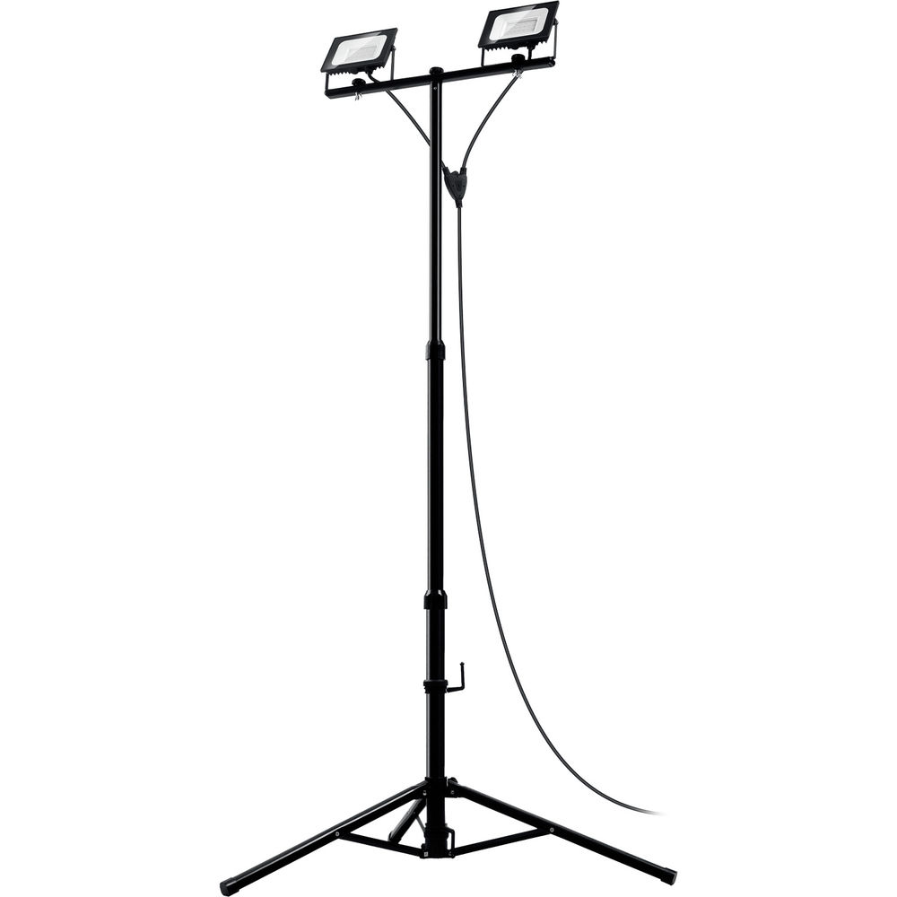 Прожекторы светодиодные на штативе 2 х 30 Вт, 6500 К, IP65, 1.6 м ЗУБР ПСК 30х2 Профессионал 57145-2-30