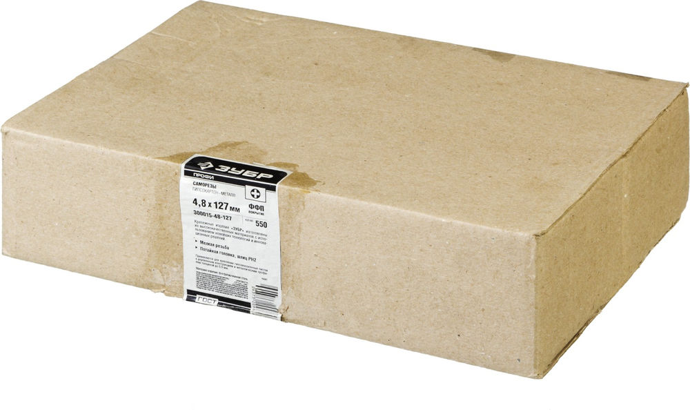 Саморез гипсокартон-металл фосфатированный 127 х 4.8 мм, 550 шт Профессионал СГМ ЗУБР 300015-48-127