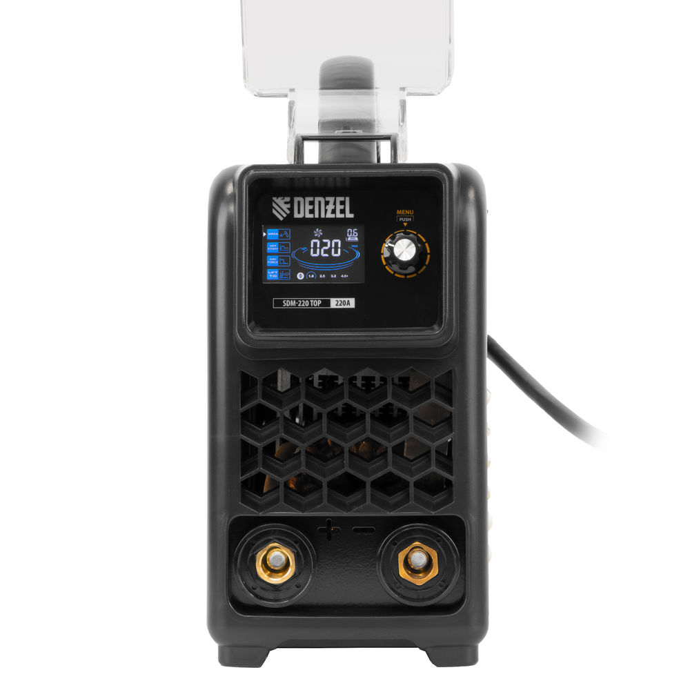 Аппарат инвертор. дуговой сварки SDM-220 Top, 220 А, ПВ 60% кейс Denzel (94358)