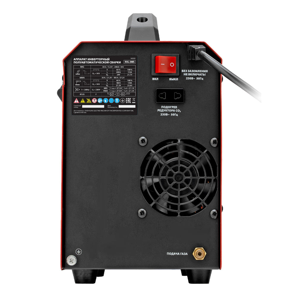 Аппарат инвертор. полуавтомат. cварки MIG-200S, 200A, ПВ 60%, катушка 5 кг MTX (94303)