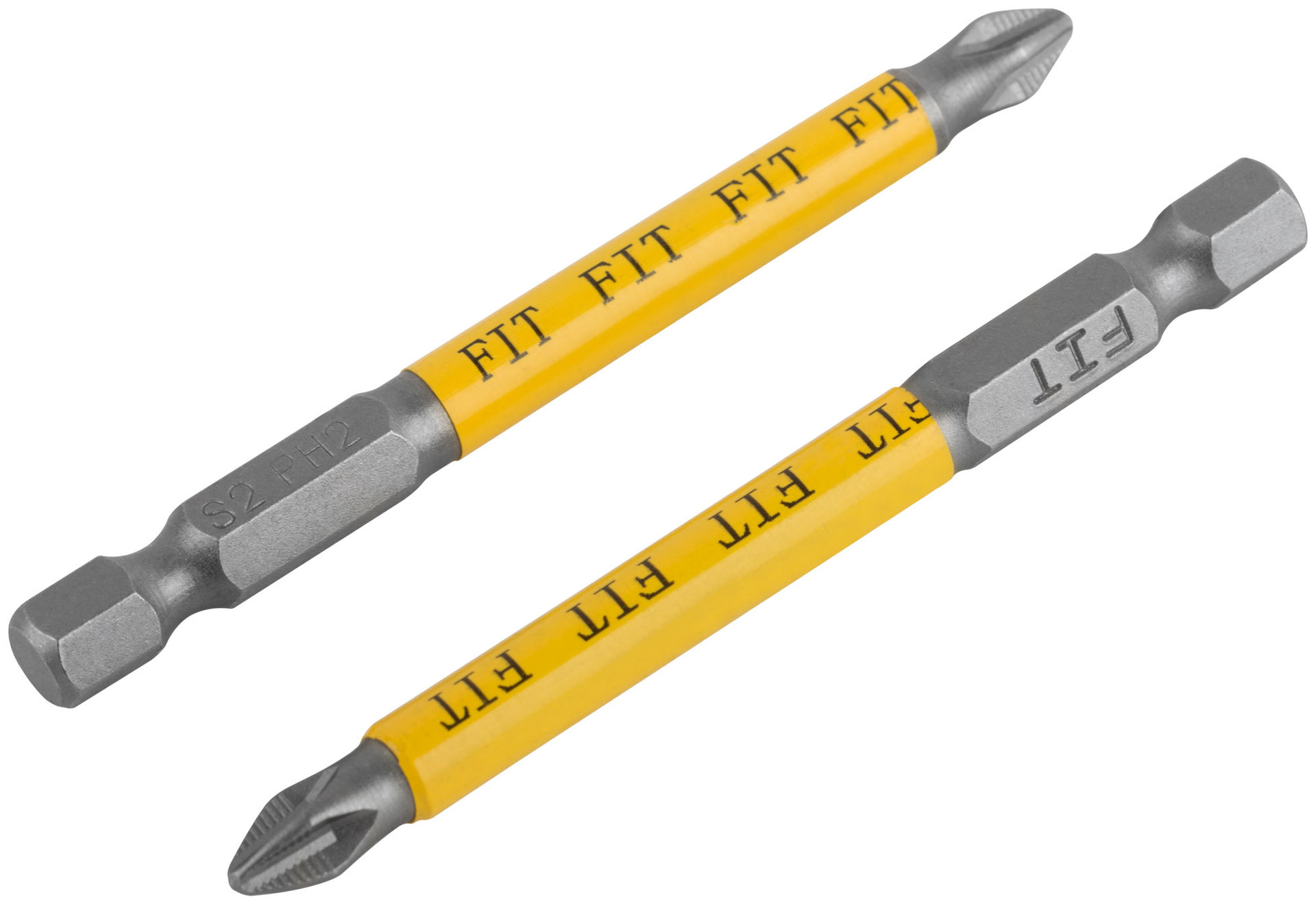 Биты кованые, сталь S2, односторонние 75 мм PH2, Профи 2 шт., блистер (57508)
