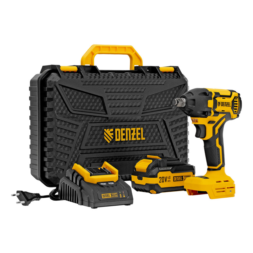 Гайковерт ударный аккумуляторный бесщет. CIWH-BL-20-350, Li-Ion, 20 В// Denzel (26520)