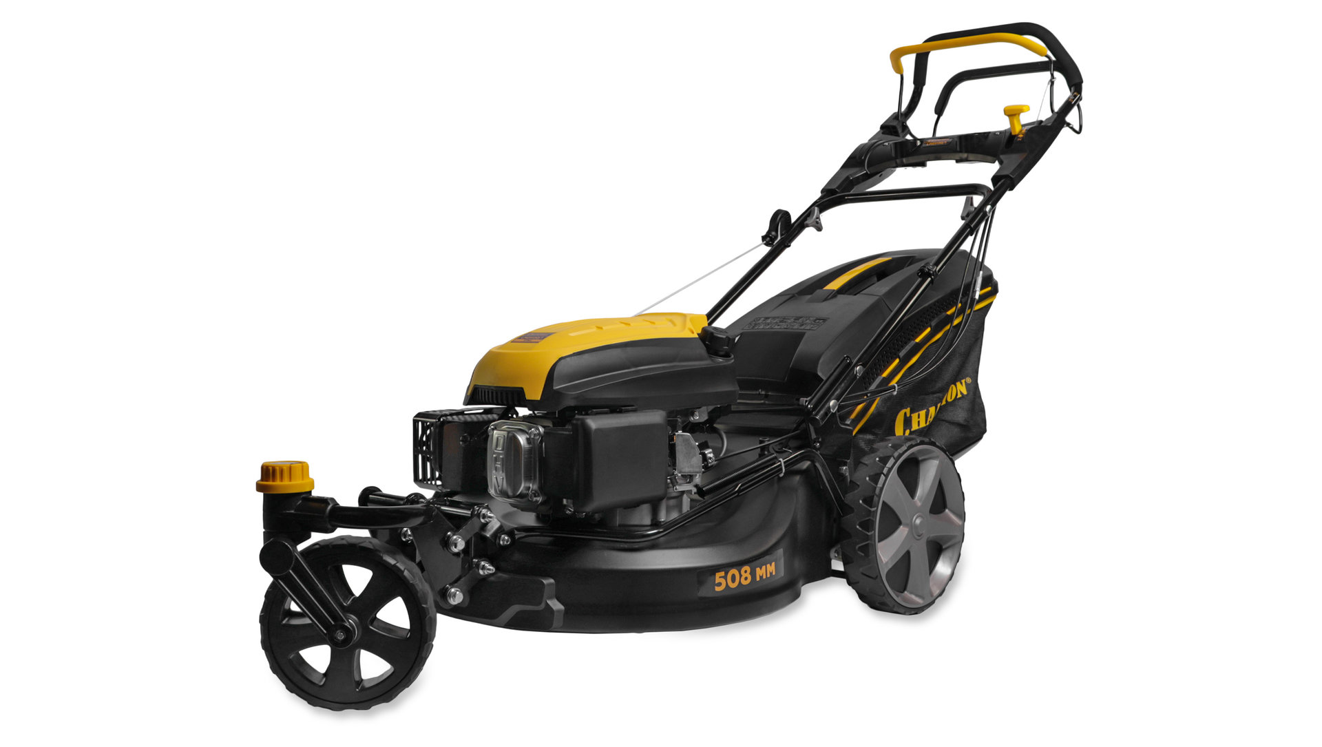 Газонокосилка CHAMPION LMZ5130/1 (3кВт привод 508мм 65л 25-75мм 1рычаг/6, 37кг4в1 3колеса1разблок) (LMZ5130/1)