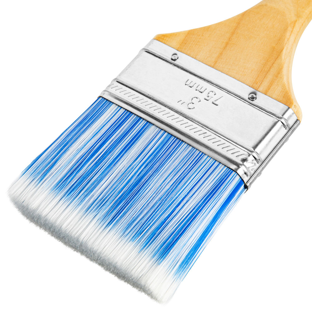 Кисть плоская Евро 3, искусственная щетина, деревянная ручка MTX (83073)