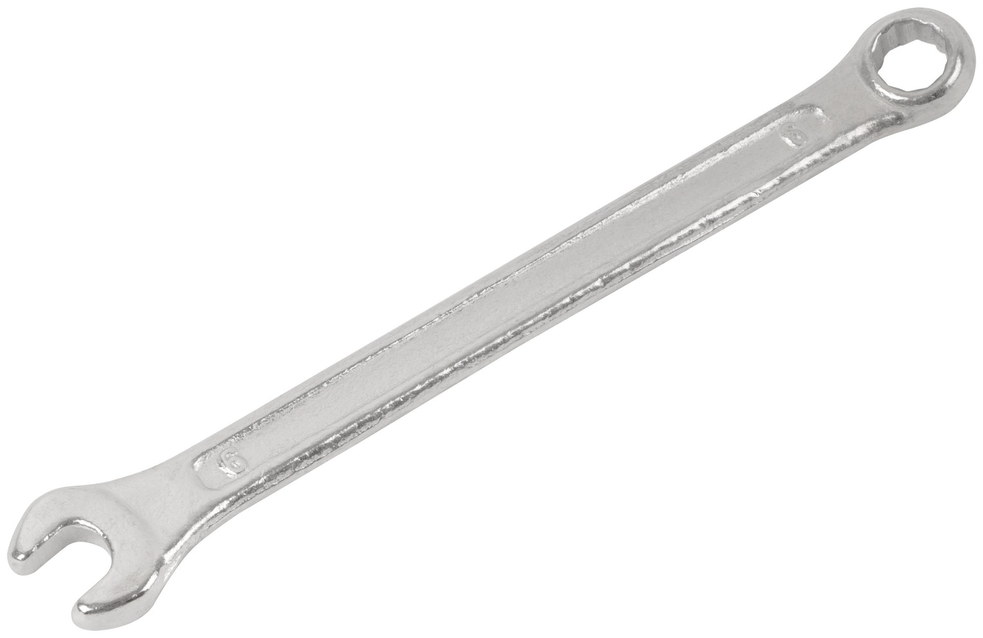 Ключ комбинированный, цинковое покрытие 6 мм