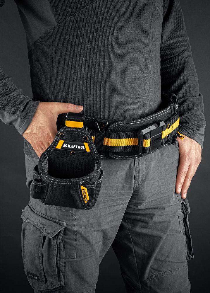 Сумка поясная 150 х 190 мм с быстросъёмным креплением FastClip KP-5 KRAFTOOL 38778