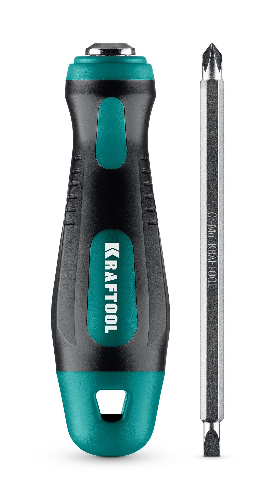 KRAFTOOL Universal-12, PH 0-1-2-3-4, PZ 1-2-3-4, SL 5, 6, 8 мм, 12-в-1, универсальная переставная отвертка с двусторонним стержнем (26168_z01)