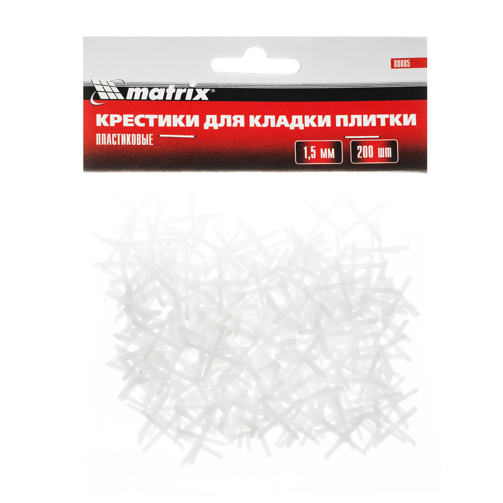 Крестики, 1.5 мм, для кладки плитки, 200 шт Matrix (88085)