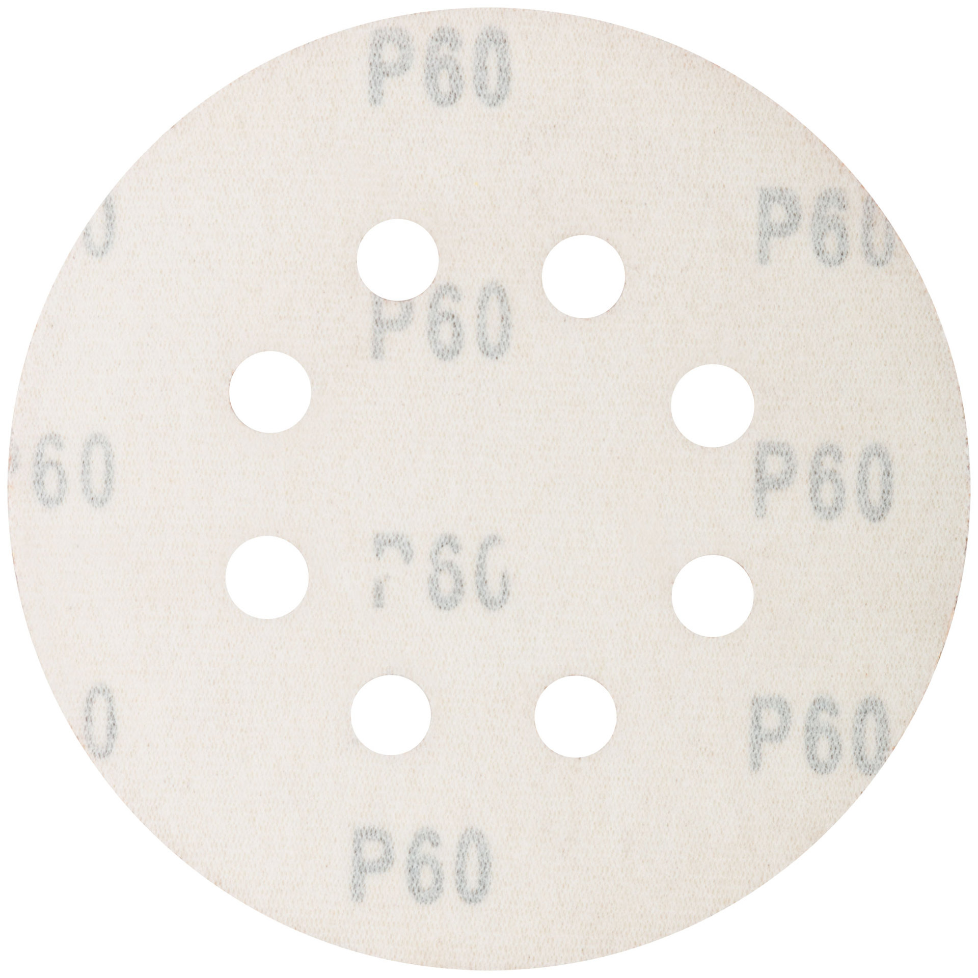 Круги абразивные шлифовальные перфорированные на ворсовой основе под липучку (Р60, 125 мм, 5шт.), CUTOP Profi (85-618)