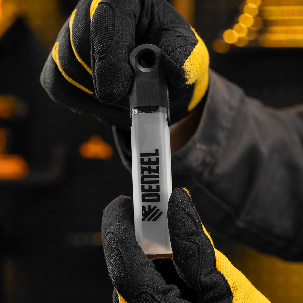 Лезвия, 18 мм, сталь SK4 - 0,5 мм, супер острые, 5 штук Denzel (79306)