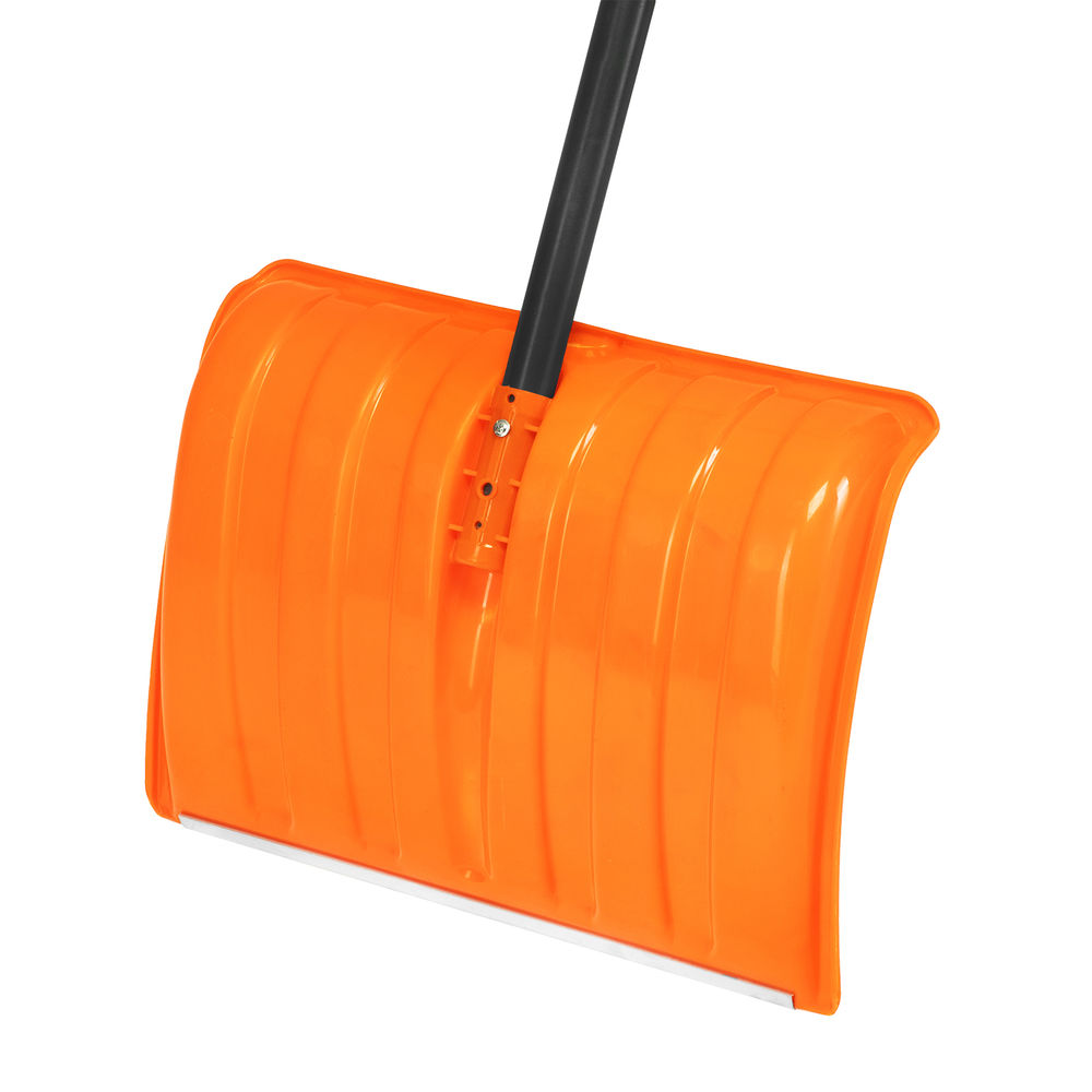 Лопата для уборки снега пластиковая, 490х370х1350 мм, стальной черенок, усиленная Сибртех (61667)