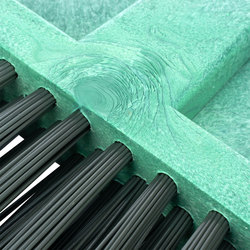 Метла полипропиленовая, 345 х 200 мм, веерная распушенная, без черенка, Сибртех (63229)