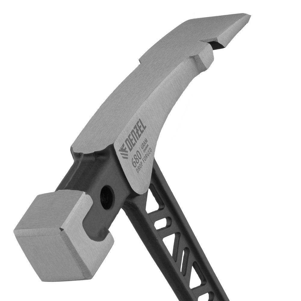 Молоток каменщика 680 г, цельнокованый, двухкомпонентная обрезиненная рукоятка Denzel (10633)