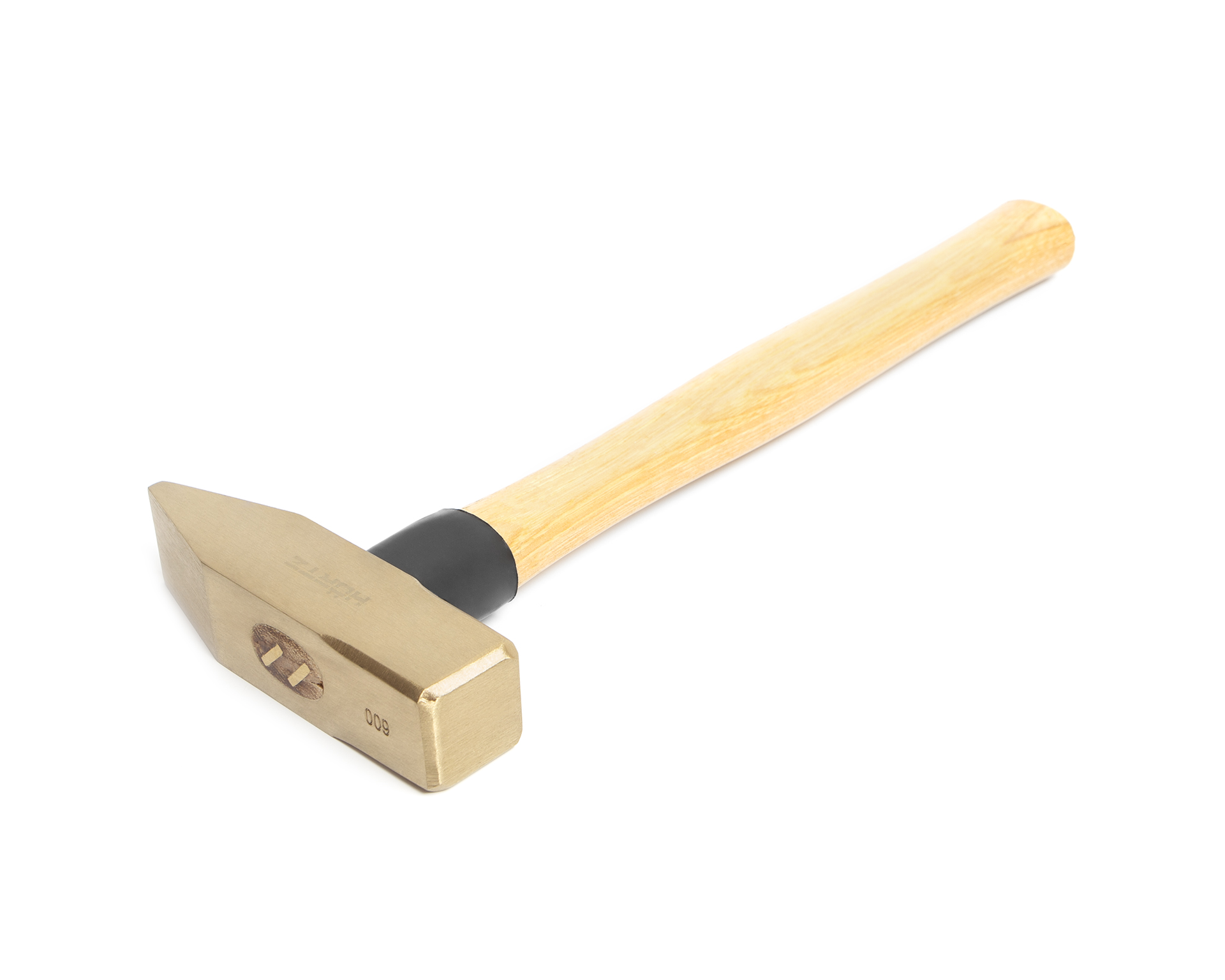 Молоток слесарный 0.6 квадратный боек сплав AlCu искробезопасный с деревянной рукояткой HORTZ