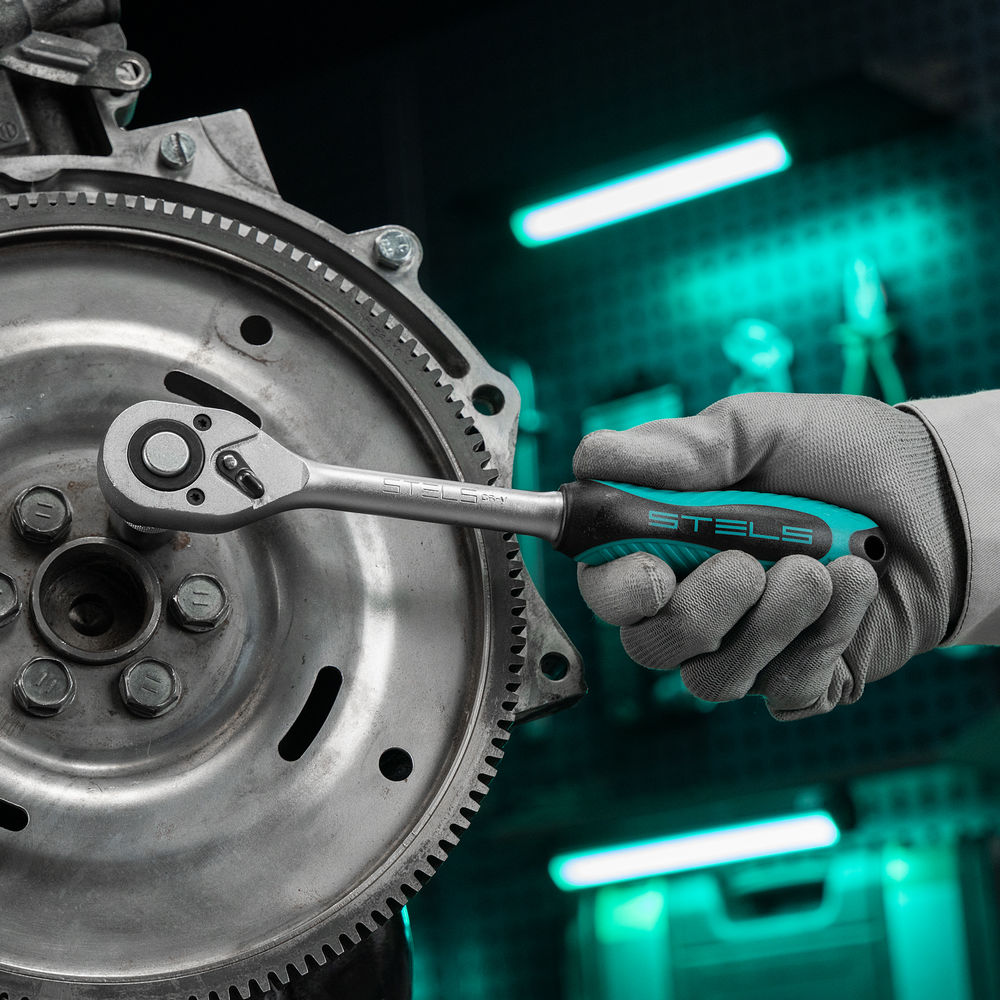 Набор торцевых головок с трещоткой 1/2, 24 предмета Stels