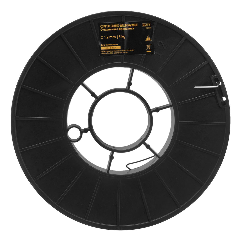 Омедненная проволока ER70S-6, диам. 1,2 мм, 5 кг, диам. катушки D200 Denzel (97544)