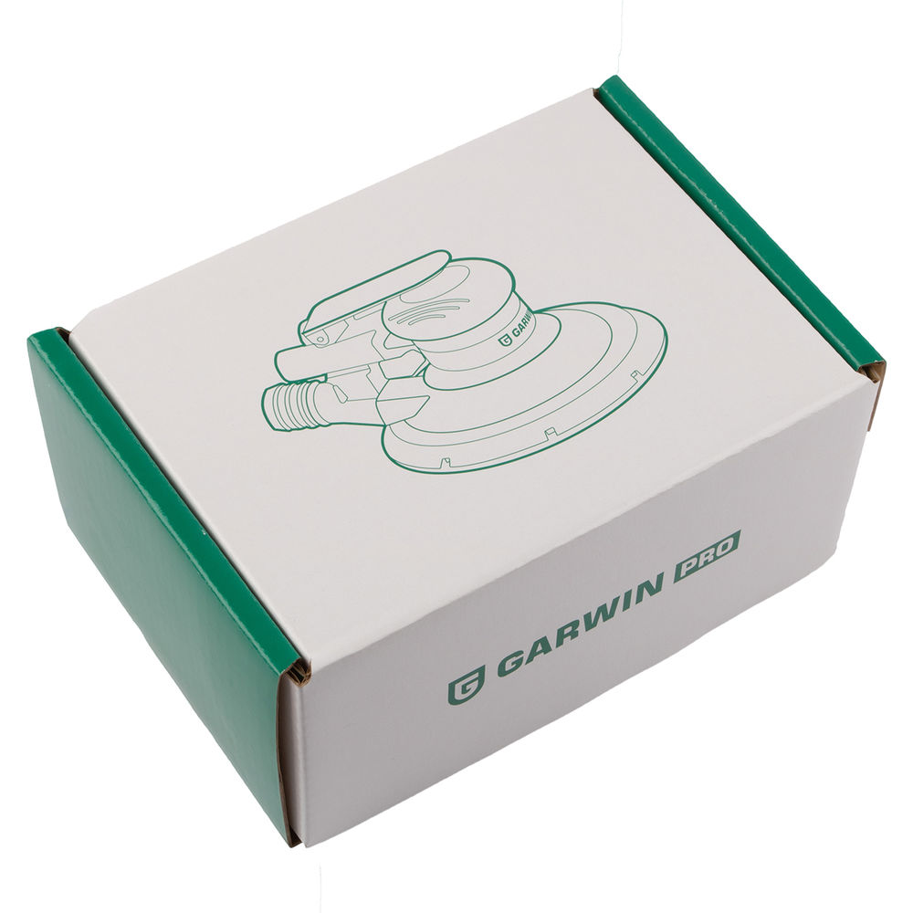 Пневматическая, роторно-орбитальная шлифовальная машинка с пылеотводом, 150 мм, 15 отверстий, орбита 5 мм, GARWIN PRO, GS-ORB-5