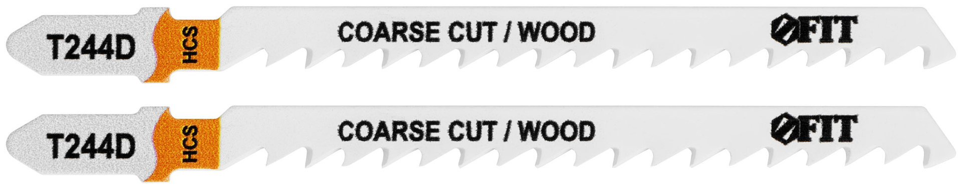 Полотна по дереву, HCS, разведенные, шлифованные зубья 100/74/4 мм (T244D), 2 шт. (40940)