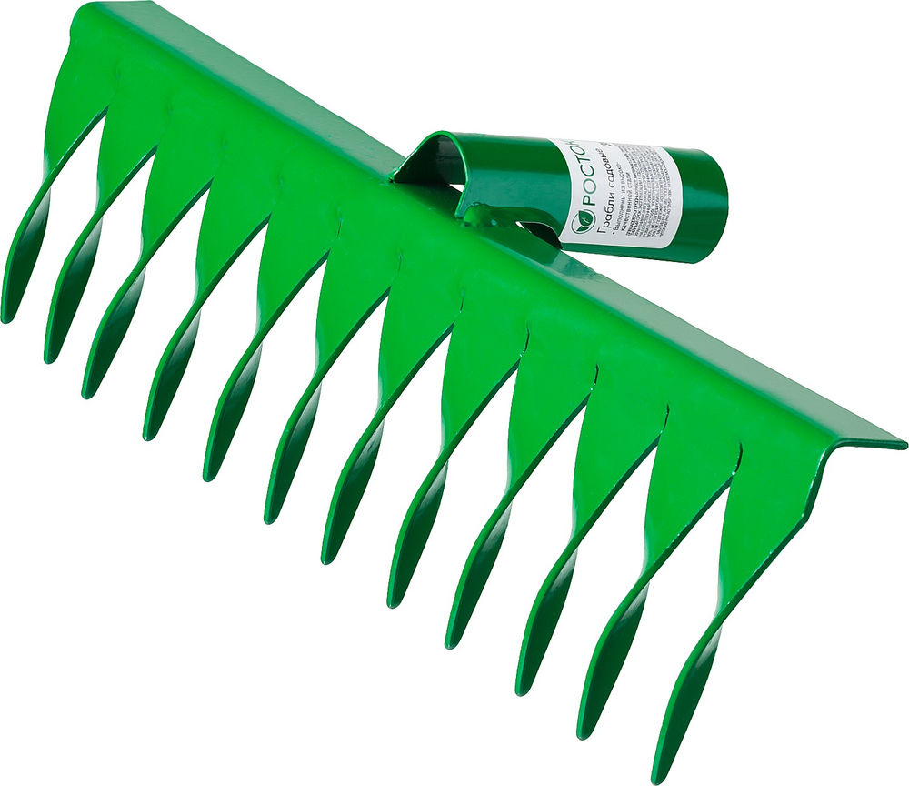 Грабли РОСТОК 312 x 72 мм, 12 витых зубцов, сталь, покрытие краска, без черенка 39600-12_z01