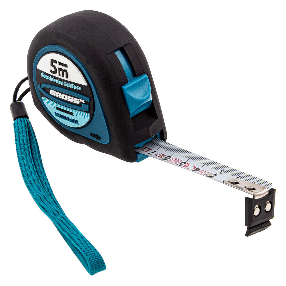 Рулетка Ergonomisch,5 м x 19 мм,магнитный обрезиненный зацеп Gross