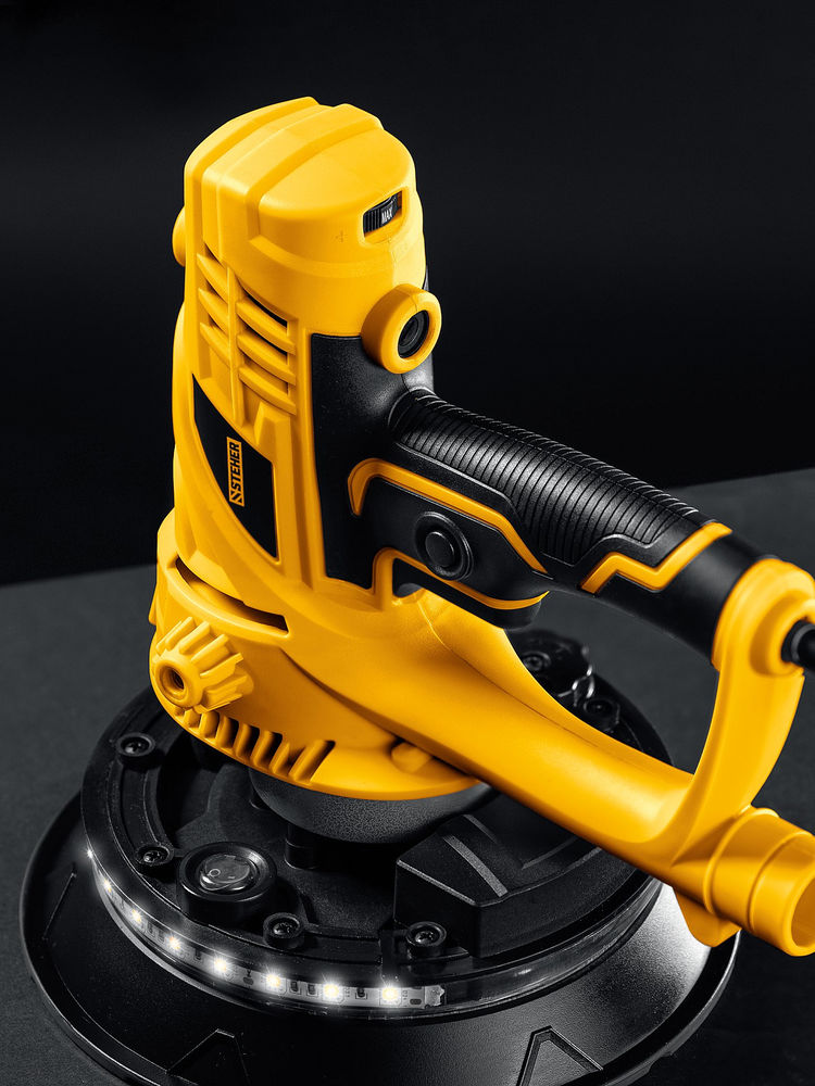 Машина шлифовальная для стен d180 мм, 900 Вт, подсветка STEHER DWH-900