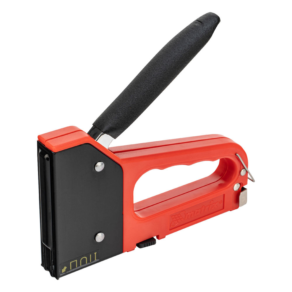 Степлер мебельный 4-функциональный пластиковый, тип скобы: 53, 28, 300, 500, 6-14 мм Matrix (40905)