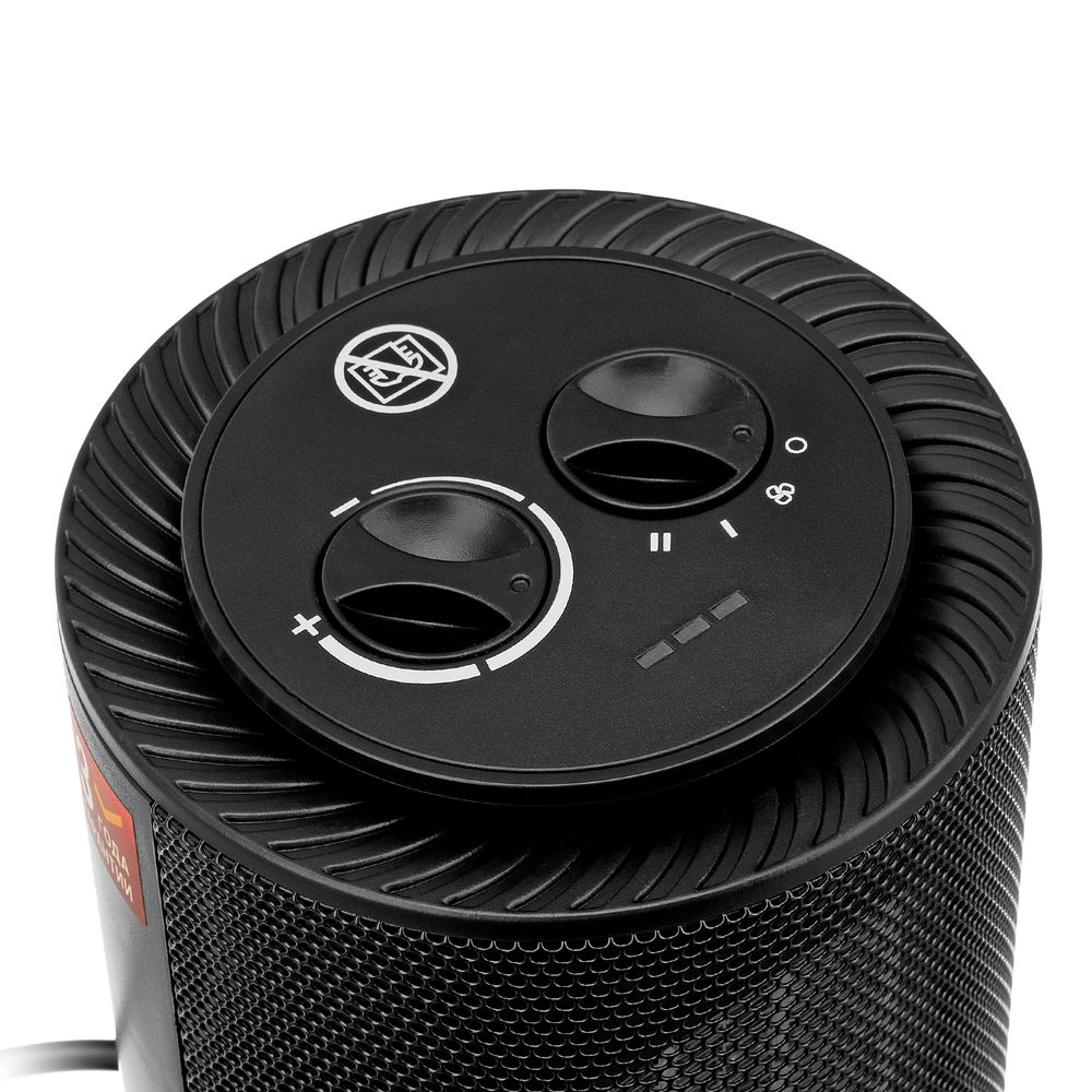 Тепловентилятор керамический DTFC-1200S, вращение, 3 реж., вент., нагрев 600/1200 Вт Denzel (96411)