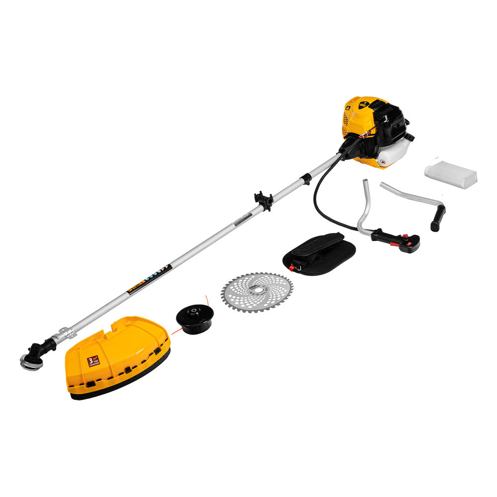 Триммер бензиновый DTL-43, 43 см3, неразъемная штанга, состоит из 2 частей Denzel (96263)