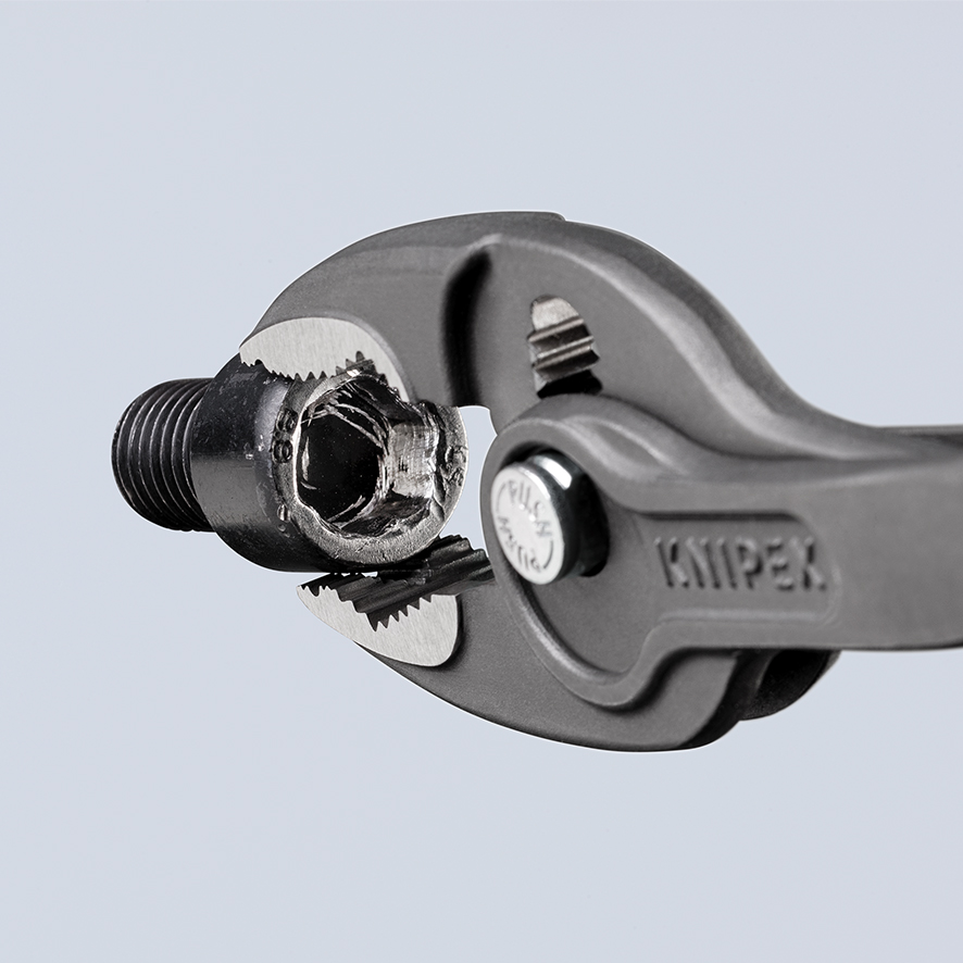 Клещи с фронтальным и боковым захватами зев 4-22 мм, длина 200 мм, обливные ручки TwinGrip KN-8201200