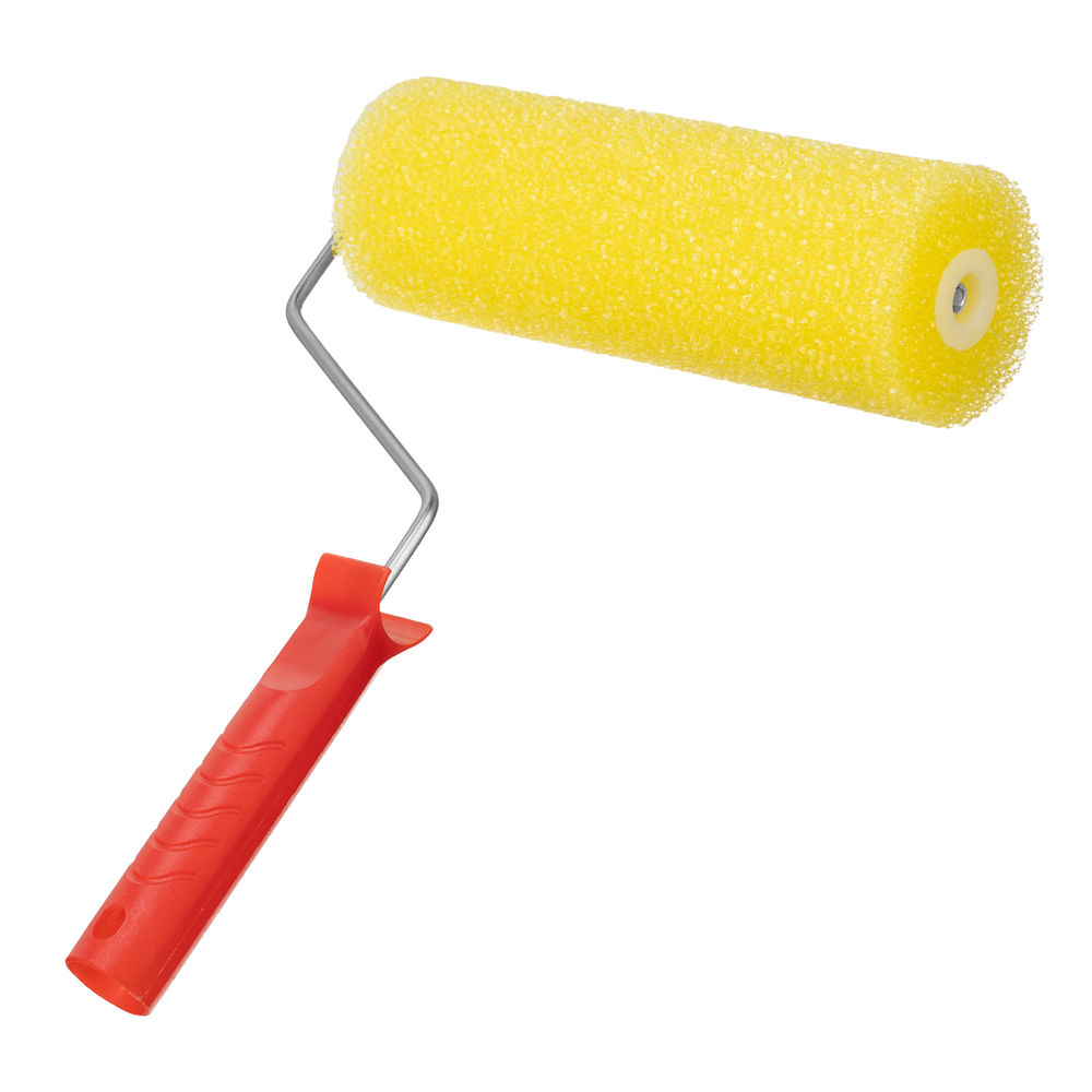 Валик Структурный поролоновый с ручкой, гладкий, 230 мм, D 80 мм, D ручки 6 мм MTX (80220)