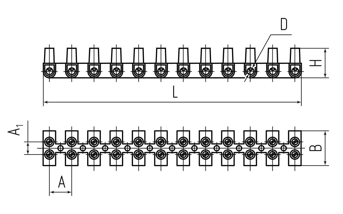 Зажим винтовой изолированный ЗВИ-3А (0.5-2.5мм2) (КВТ) (87151)
