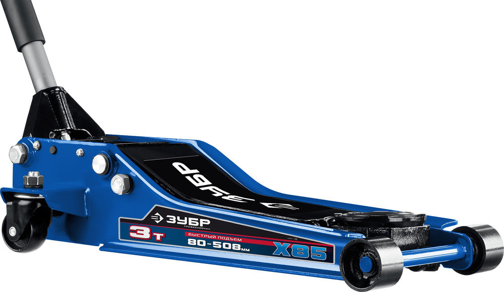 Универсальный гидравлический подкатной домкрат 3 т 80 - 508 мм для СТО X85 ЗУБР 43051-3