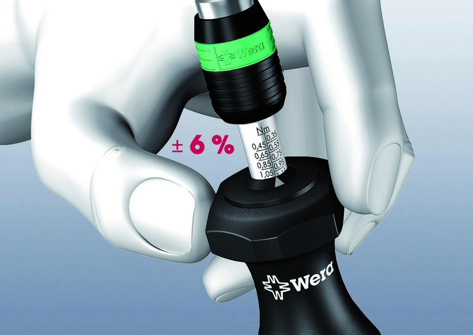 Отвёртка-битодержатель динамометрическая 4.00-8.80 Нм с пистолетной рукояткой патрон Rapidaptor 1/4 D6.3/F6.3 Kraftform серия 7443 Wera WE-074705