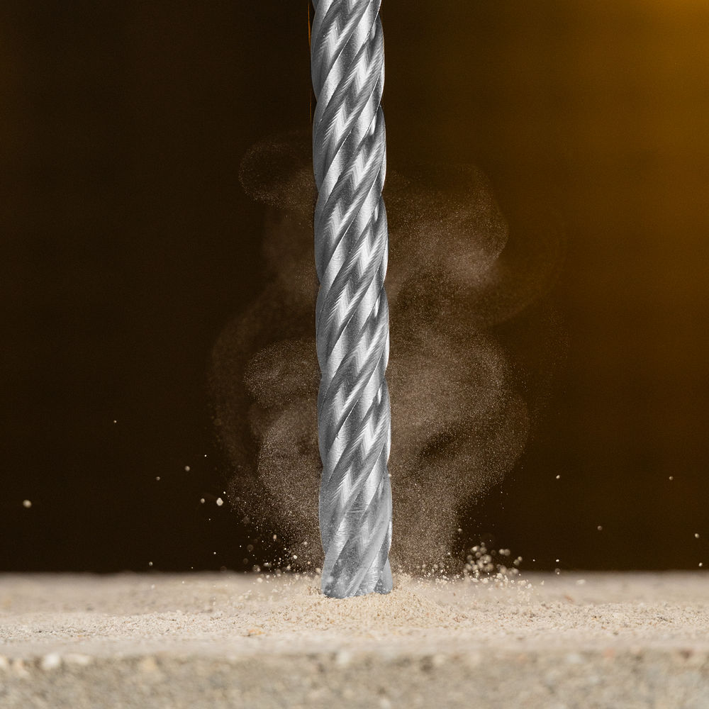 Бур по бетону, цельная крестовая пластина, 12x215 мм, SDS PLUS Denzel (705316)