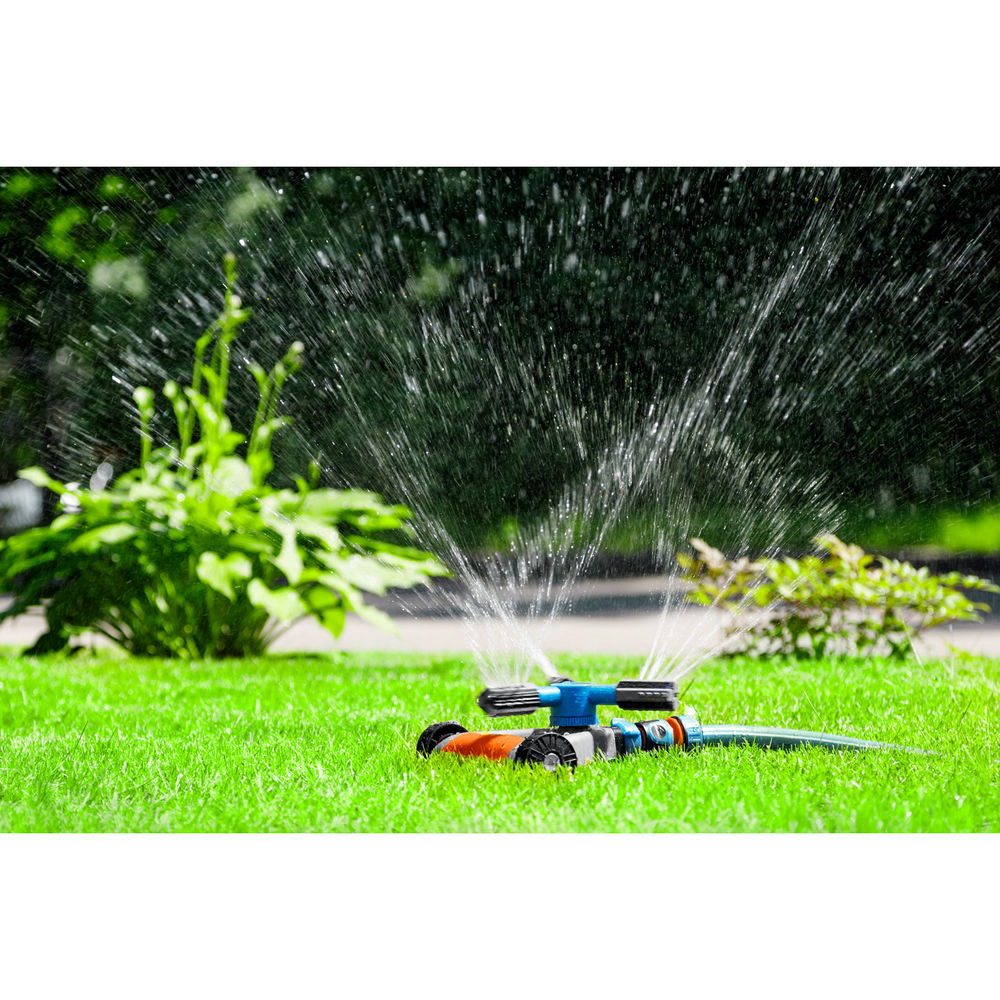 Круговой распылитель RR-Pro, 3 сопла, на подставке с колёсиками, ударопрочный пластик, PROLine GRINDA 429317